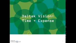 Deltek Vision Time and Expense Instruction [upl. by Trever]