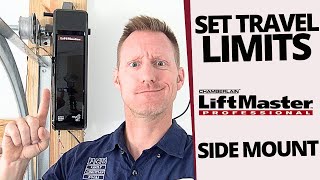 Set Travel amp Force Limits on LiftMaster Chamberlain Side Mount Garage Door Opener Dallas Ft Worth TX [upl. by Kalbli939]