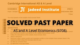 970813mj21  AS and A Level Economics Solved Past Papers  MCQs Paper 1  2022 [upl. by Ahseinod]