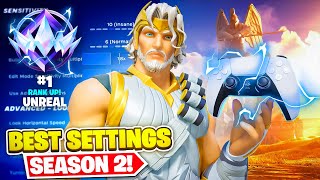 UPDATED Best Controller Settings for Fortnite Chapter 5 Season 2 PS5PS4XBOXPC [upl. by Pietrek459]