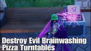 How to Easily Destroy Evil Brainwashing Pizza Turntables  Fortnite TMNT Cowabunga Quest [upl. by Yun]