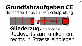 die besten TIPS so gehts einfacher Animiert  LKW CE Gliederzug Anhänger Rückwärts Fahren [upl. by Theodora]