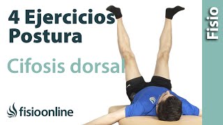 4 ejercicios para la cifosis dorsal y la postura corporal [upl. by Nylaj]