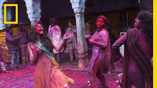 Get an UpClose Look at the Colorful Holi Festival  National Geographic [upl. by Naud]