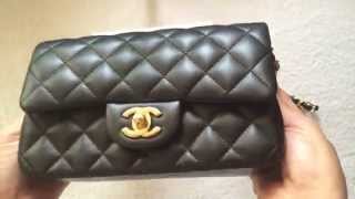 Unboxing CHANEL Rectangular Mini black lambskin [upl. by Sexton]