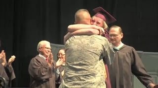 Military dad surprises daughter at graduation [upl. by Giustino]