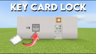 MINECRAFT HOW TO MAKE A KEY CARD DOOR LOCK  MINECRAFT DOOR LOCK TUTORIAL [upl. by Cuttler982]