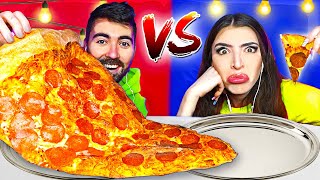 ASMR BIG FOOD vs Small Food EATING CHALLENGE GIANT PIZZA [upl. by Aralk217]