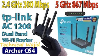 AC 1200 TPLink Archer C64 AC1200 WiFi Router  Unboxing and Configuration [upl. by Tranquada]