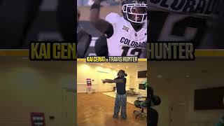 Travis Hunter hits Kai Cely AGAIN 😂 KaiCenat TravisHunter Collegefootball celebration [upl. by Koehler]