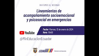 Lineamientos de acompañamiento socioemocional y psicosocial en emergencias [upl. by Muller]