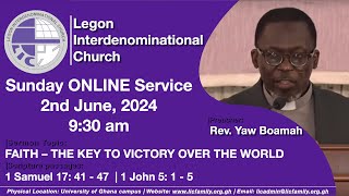 LIC Sunday Service  FAITH – THE KEY TO VICTORY OVER THE WORLD  2nd June 2024 [upl. by Darcie396]