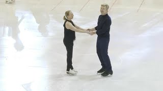 Legendary British skaters dance together 40 years after Olympic gold medal  AFP [upl. by Aimil]