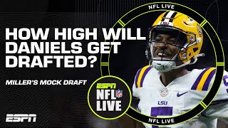 2024 NFL Mock Draft Matt Miller talks Jayden Daniels to Giants at No 4 👀  NFL Live [upl. by Naryb]