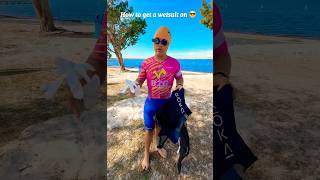 HOW TO GET A WETSUIT ON 😎 Swim WetSuit triathlon triathlete [upl. by Assenna847]