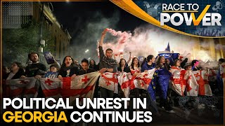 Georgia Fresh Wave Of Protest Breaks Out In Capital Tbilisi  Race To Power  WION [upl. by Mireielle]