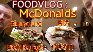 ✔FOODVLOG Signature BBQ Burger  Big Rösti von McDonalds Fastfood Report The Signature Collection [upl. by Nagram349]