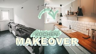 KÜCHEN MAKEOVER  skandinavisch modern  Küche renovieren in 5 Tagen  EASY ALEX [upl. by Gothard]