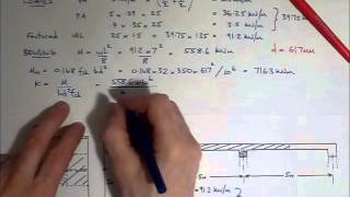 RC Beam Design EC2  Worked example  main reinforcement [upl. by Enelyk]