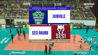 JOINVILLE X SESI BAURU  SUPERLIGA MASCULINA 2324 ❤❤❤AMO VÔLEI🏐🏐🏐 [upl. by Berlinda]