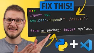 Fix Python Relative Imports and Autocompletion in VSCode [upl. by Wivestad]