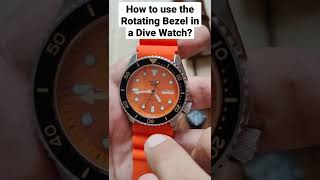 How to use the ROTATING BEZEL in a DIVE WATCH seiko rolex casio omega orient watches [upl. by Electra]