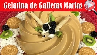 Gelatina de Galletas Marias con Cajeta  Recetas en Casayfamiliatv [upl. by Joyan381]