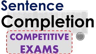 Sentence Completion Tips  50 solved Questions Examples  English for Entrance Exams [upl. by Yeldoow]