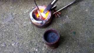 Melting And Pouring A Sterling Silver Ingot With A Propane Torch  Giveaway Closed [upl. by Irtimd767]