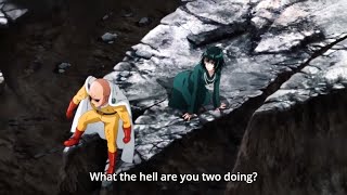 ワンパンマン Saitama protects Fubuki from the fastest dangerous criminal Tasumaki is confused Saitama [upl. by Kciderf]