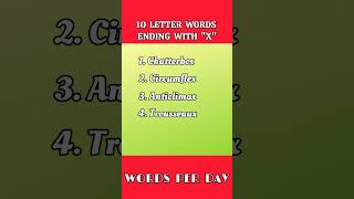 10 letter words ending with the letter quotXquot englishlearners englishlearning youtubeshorts [upl. by Wilkinson164]