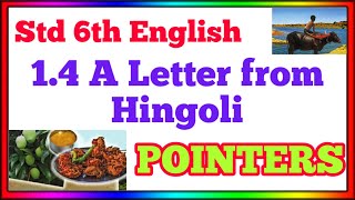 a letter from hingoli pointers  a letter from hingoli question answer  class 6 english swadhyay [upl. by Pinkham]