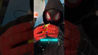 SPIDEY MILES vs A HUGE RUBIKS CUBE 🕷️🔥🎲 spiderman spidey miles shorts fyp foryou funny [upl. by Galliett]