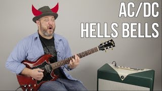 ACDC Hells Bells Guitar Lesson [upl. by Cavill]