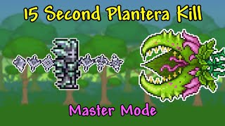 Patched Titanium Armor Shreds Plantera 15 Second Master Mode Plantera Kill Terraria 143 [upl. by Odessa]