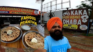 Famous Prantha With Home Made Makhan  Kaka Dhaba Rajpura  Traveller King [upl. by Lusa]