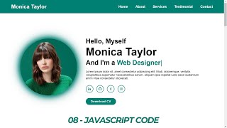 Fully Responsive Personal Portfolio Website using HTML CSS and JavaScript  JavaScript Code [upl. by Amandy257]