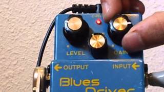 Boss BD2 Blues Driver Pedal Demo WFender Stratocaster [upl. by Minier]