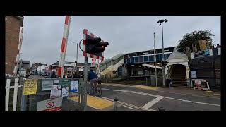 Trains at Mortlake Level Crossing South West London 02112024 [upl. by Asiluy]