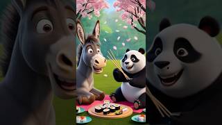 donkey or panda ki mast dosti😄🐴🐼 shorts facts youtubeshortsytshortsviralvideo viralshort [upl. by Oppen811]