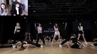 Reacting To BLACKPINK  ‘Pink Venom’ DANCE PRACTICE VIDEO [upl. by Eltsirc79]