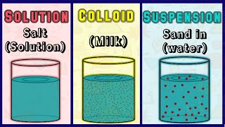 Solution  Colloid and Suspension  Examples  Properties  Chemistry [upl. by Frere]