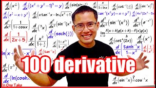 100 calculus derivatives ultimate derivative tutorial [upl. by Lemmor]