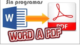 CONVERTIR WORD A PDF  La forma más rápida [upl. by Gerius41]