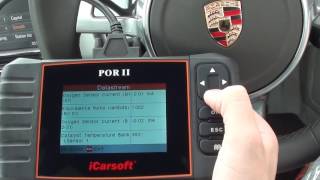 Live Data Porsche iCarsoft POR II [upl. by Nehemiah392]