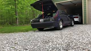 88 Mustang GT foxbody 347 stroker Spintech Pro Street 6000 mufflers [upl. by Ahsoym827]