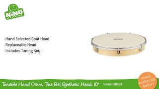 Tunable Hand Drum With True Feel Synthetic Head 10quot  NINO38 [upl. by Salomi]