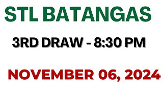 STL Batangas result today live 830 PM  November 06 2024 830 PM draw [upl. by Neumeyer957]