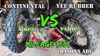 Continental TKC 80 vs Vee rubber VGrip Mileage test [upl. by Deroo]