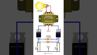 How to make 12V DC to 220V AC  12V to 220V inverter 12vto220v inverter [upl. by Aroved]